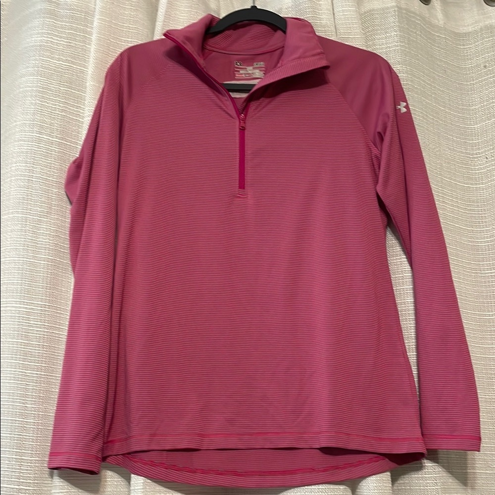 Under Armour Pink Polo Collar Sweatshirt